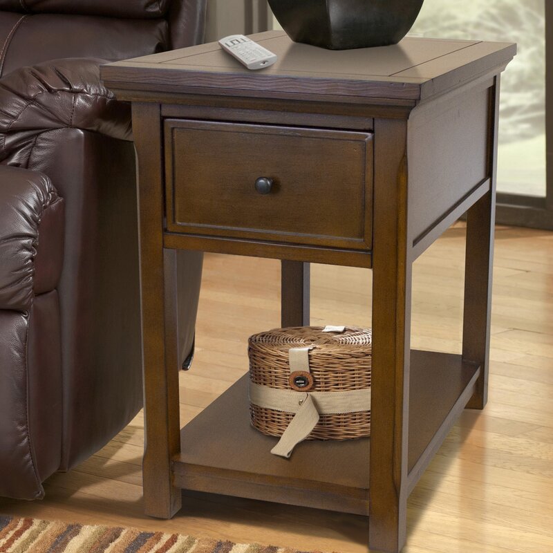 Annabelle One Drawer Open Storage White End Table by